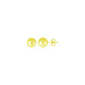14k Yellow Gold Ball Earring with Faceted Texture