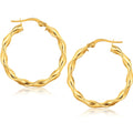 14k Yellow Gold Hoop Earrings (25mm)