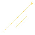 Bead Links Saturn Chain in 14k Yellow Gold (1.80 mm)