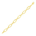 14k Yellow Gold Bracelet with Polished Oval Links (10.00 mm)